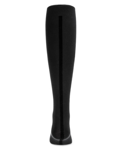 Girls' Flocked Back Seam Opaque Tights : Color: Black