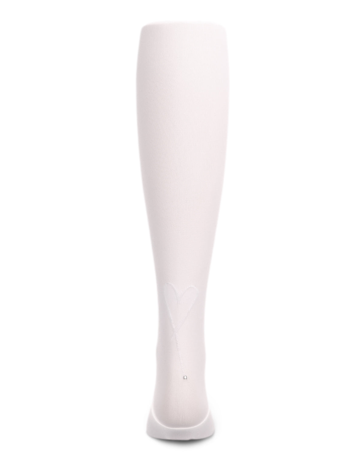 Sweet Heart Flocked Opaque Tights : Color: White