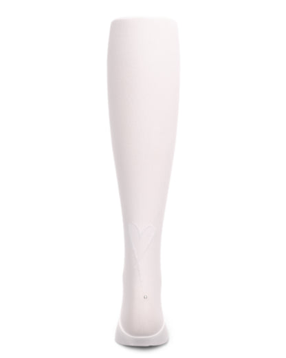Sweet Heart Flocked Opaque Tights : Color: White