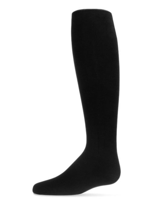 Girls' Flocked Bow Backseam Opaque Tights : Color: Black
