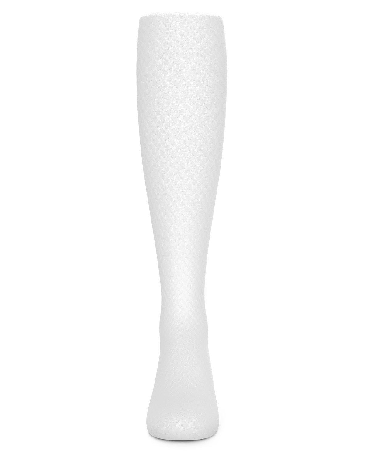 Girls Prism Textured Microfiber Opaque Tights : Color: White