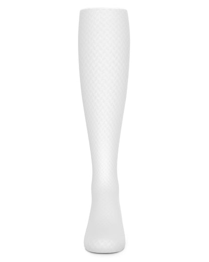 Girls Prism Textured Microfiber Opaque Tights : Color: White