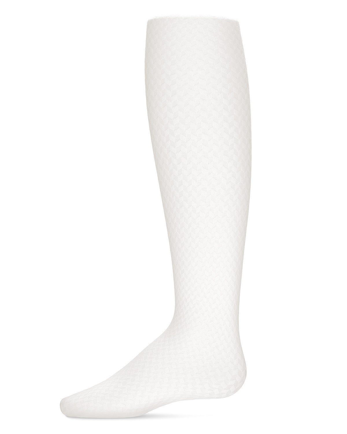 Girls Prism Textured Microfiber Opaque Tights : Color: Winter White