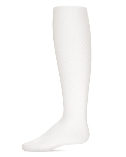 Girls Prism Textured Microfiber Opaque Tights : Color: Winter White