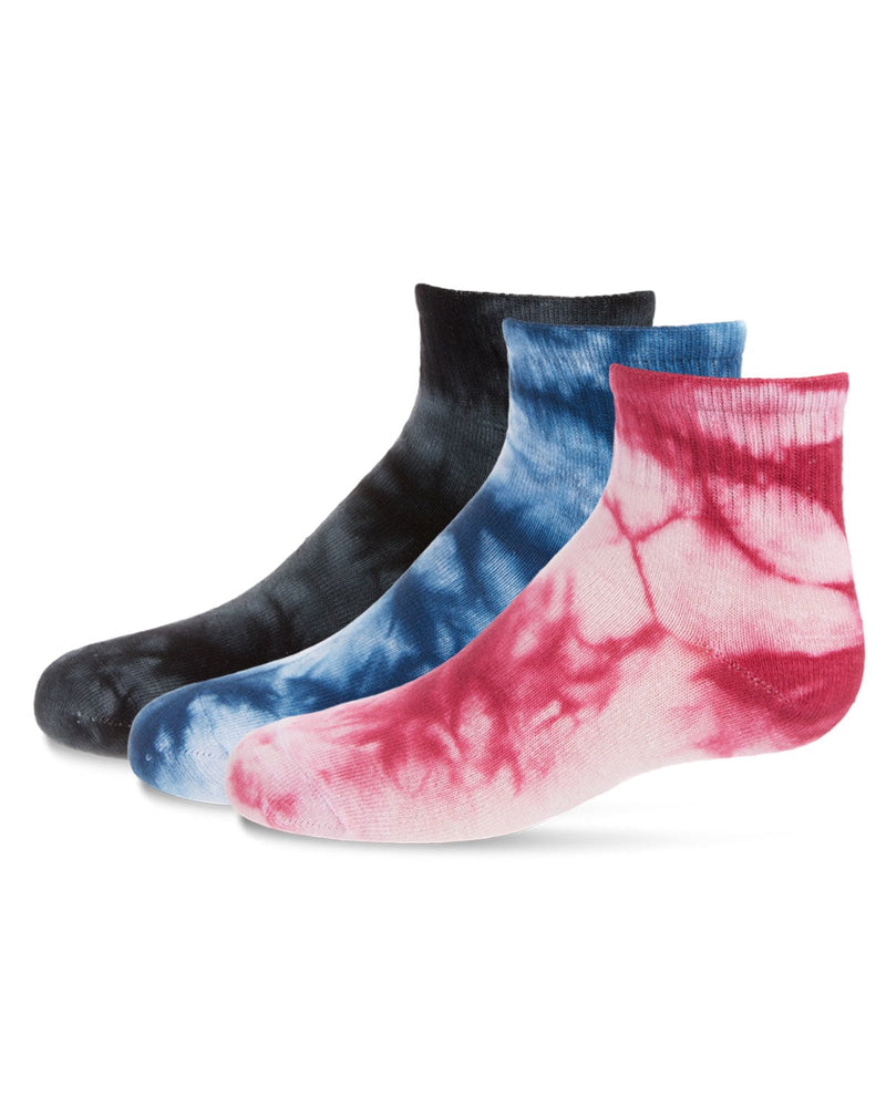 Tie Dye Mid-Cut Cotton Blend Socks 3-Pack