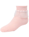 Girls' Far Out Cotton Blend Lace Ruffle Socks : Color: Pale Blush