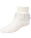 Girls' Far Out Cotton Blend Lace Ruffle Socks : Color: Winter White