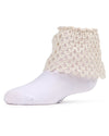 Lacy Loopsy Girls Cotton Blend Anklet Sock : Color: Marshmallow