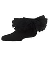 Girls' Oversized Tutu Ballerina Anklet Socks : Color: Black