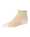 Fuzzy Shimmer Cotton Blend Anklet Socks : Color: Winter White
