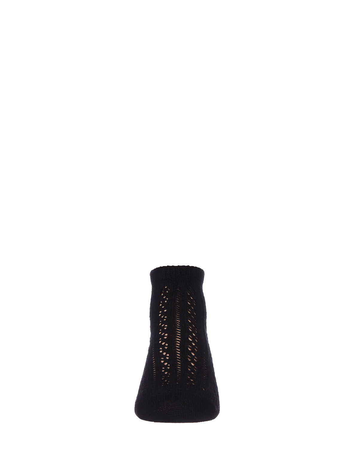 Girls Pelerine Cotton Blend Anklet Socks : Color: Black