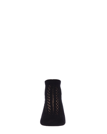 Girls Pelerine Cotton Blend Anklet Socks : Color: Black