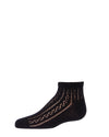 Girls Pelerine Cotton Blend Anklet Socks : Color: Black