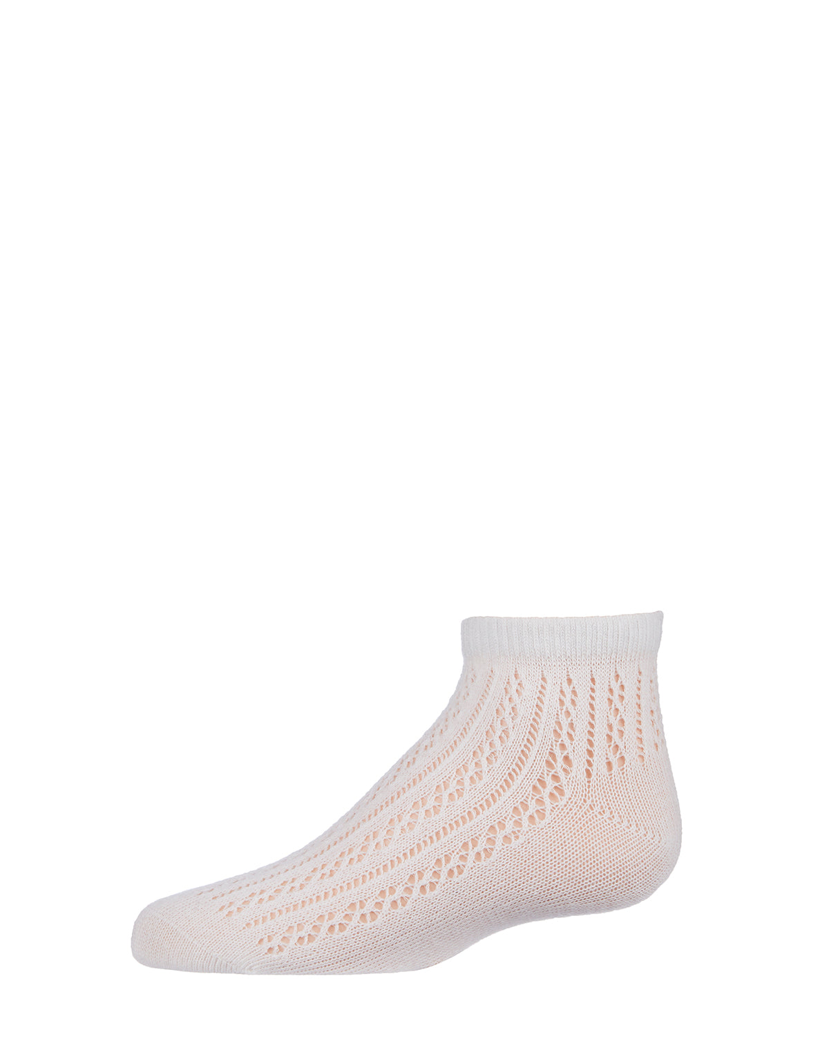 Girls Pelerine Cotton Blend Anklet Socks : Color: White