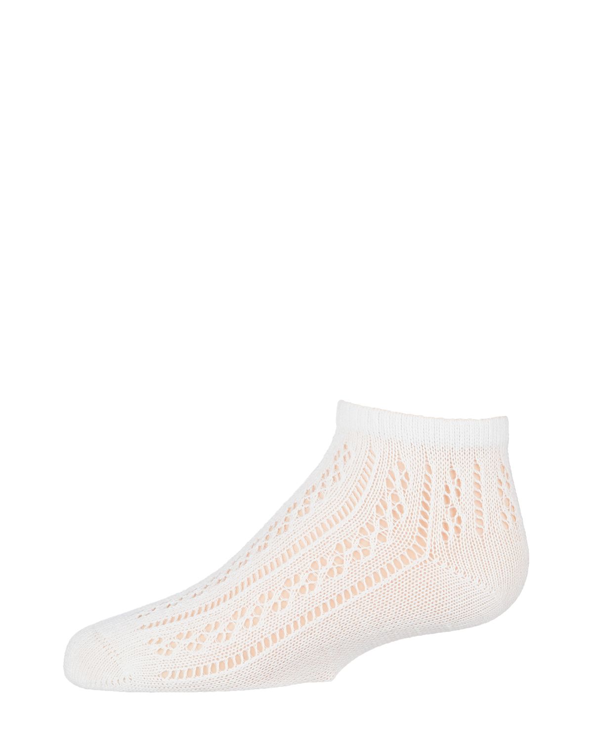 Girls Pelerine Cotton Blend Anklet Socks : Color: Winter White