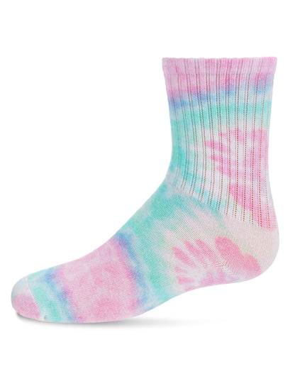 Pastel Tie Dye Cotton Blend Kids Crew Sock : Color: Pastel