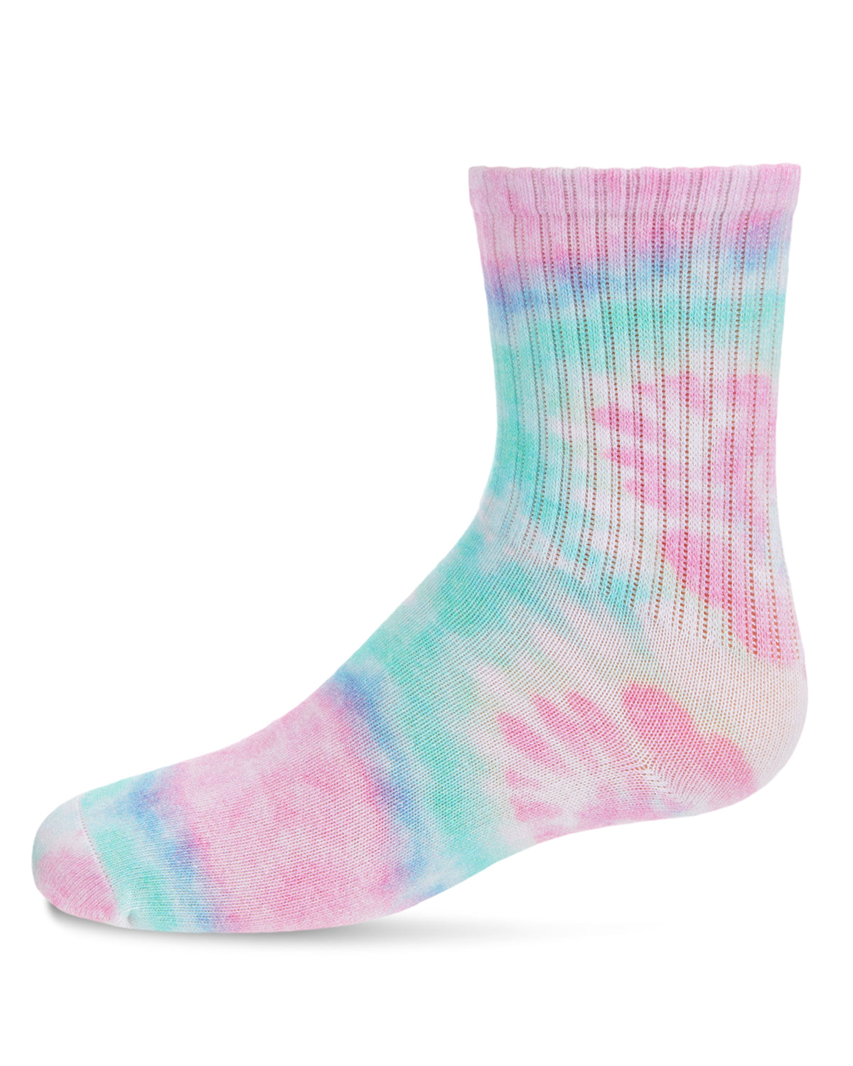 Pastel Tie Dye Cotton Blend Kids Crew Sock : Color: Pastel