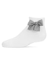Herringbone Thin Ribbed Anklet : Color: White