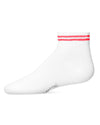Girls' Ziggy Double Ring Cotton Blend Anklet Sock : Color: Red