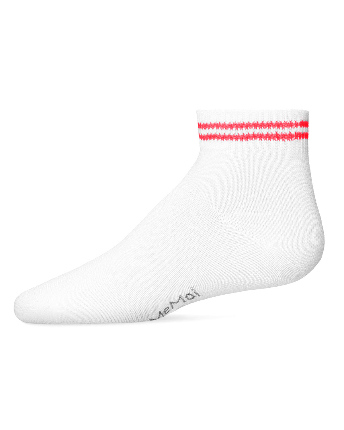 Girls' Ziggy Double Ring Cotton Blend Anklet Sock : Color: Red