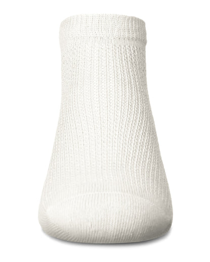 Girls' Mesh Cotton Blend Anklet Sock : Color: Winter White