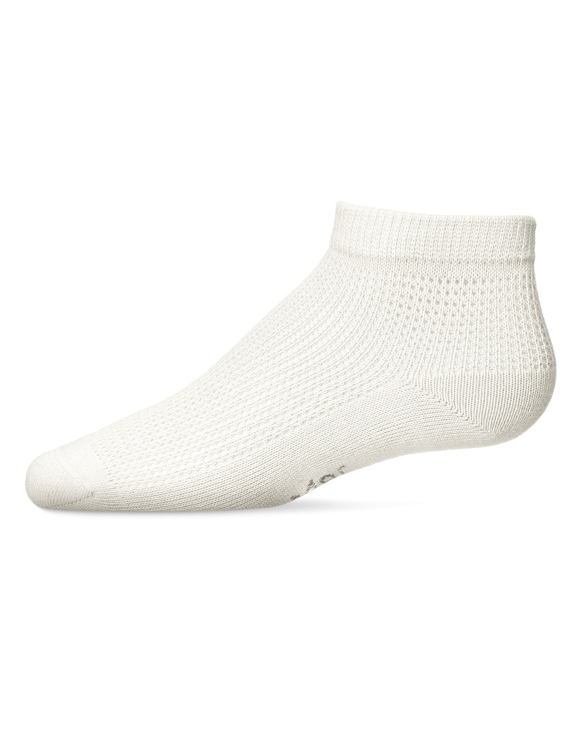Girls' Mesh Cotton Blend Anklet Sock : Color: Winter White