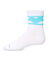 Girls Sweetheart Cotton Blend Crew Socks : Color: Aqua