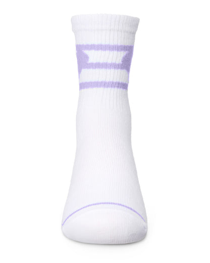Girls Sweetheart Cotton Blend Crew Socks : Color: Lavender
