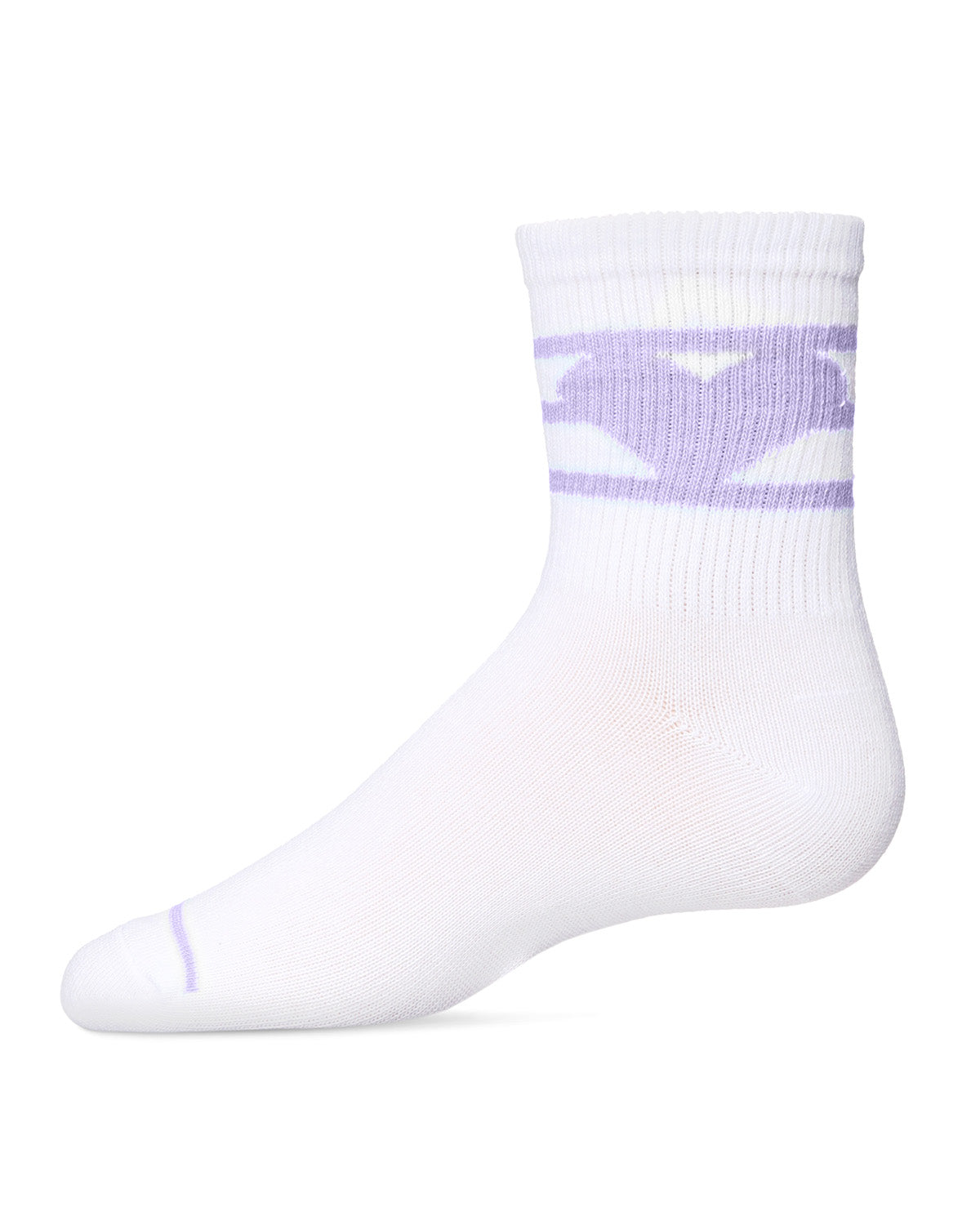Girls Sweetheart Cotton Blend Crew Socks : Color: Lavender