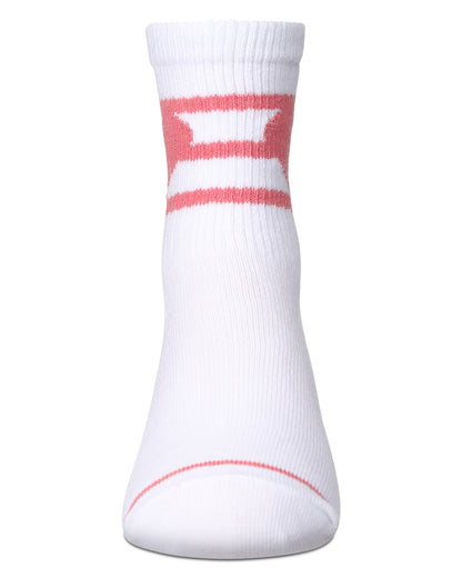 Girls Sweetheart Cotton Blend Crew Socks : Color: Pink Lemonade