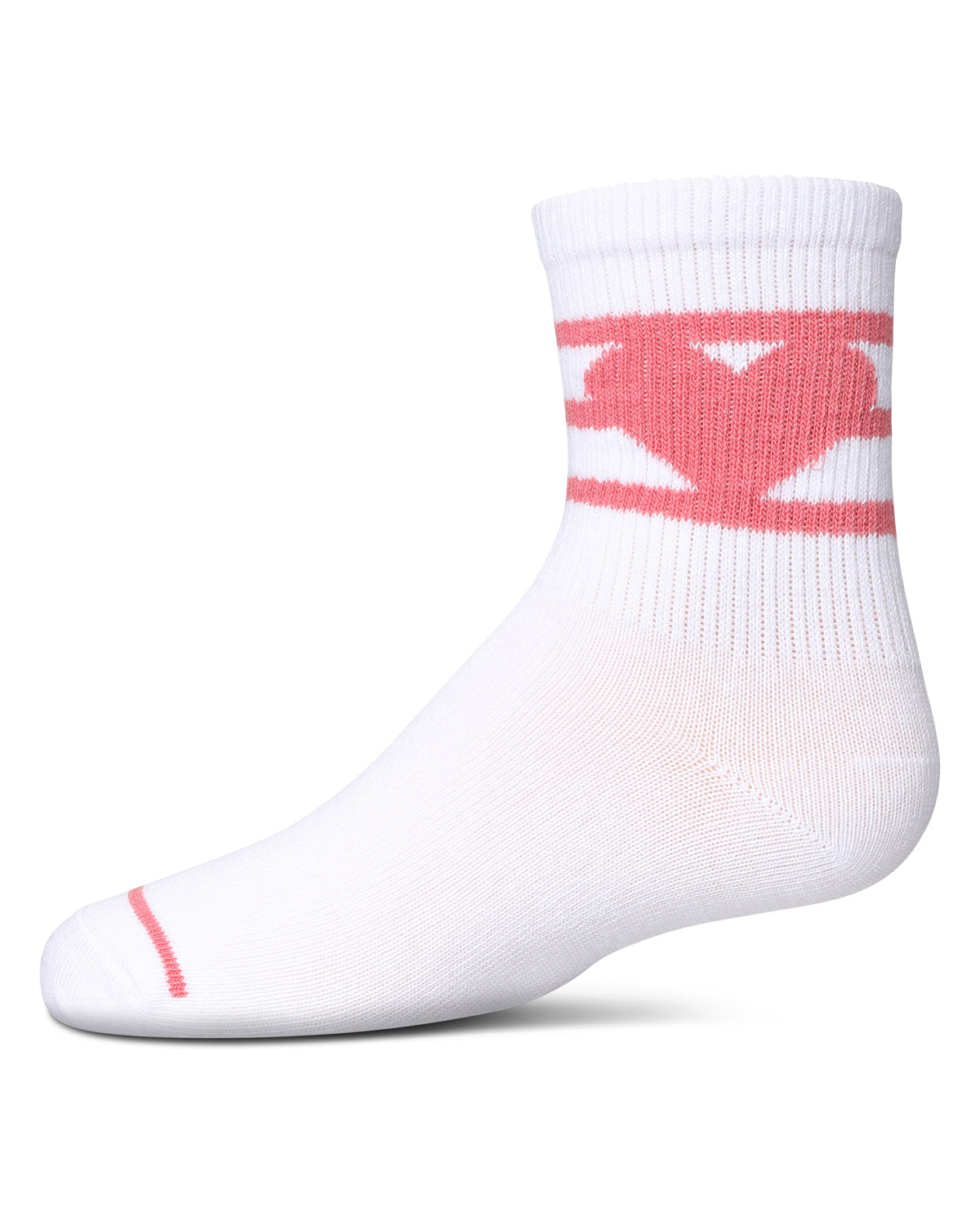 Girls Sweetheart Cotton Blend Crew Socks : Color: Pink Lemonade