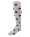 Fun & Fuzzy Girls Polka Dot Cotton Blend Knee Socks : Color: Light Gray