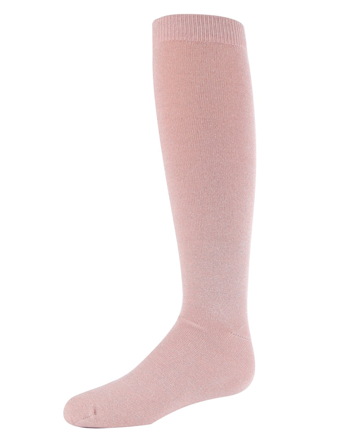 She Shimmers Girls Cotton Blend Knee Socks : Color: Pale Blush