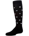 Fly Sky High Butterfly Girls Cotton Blend Knee Socks : Color: Black