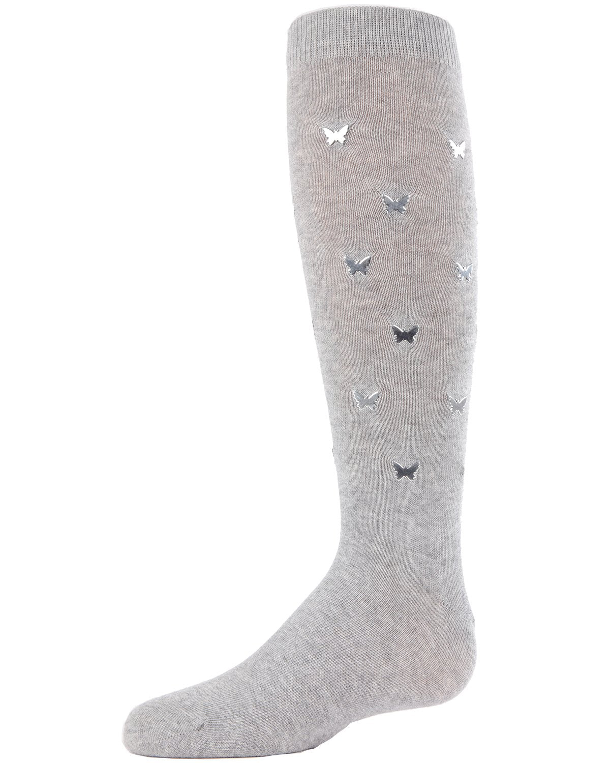 Fly Sky High Butterfly Girls Cotton Blend Knee Socks : Color: Light Gray
