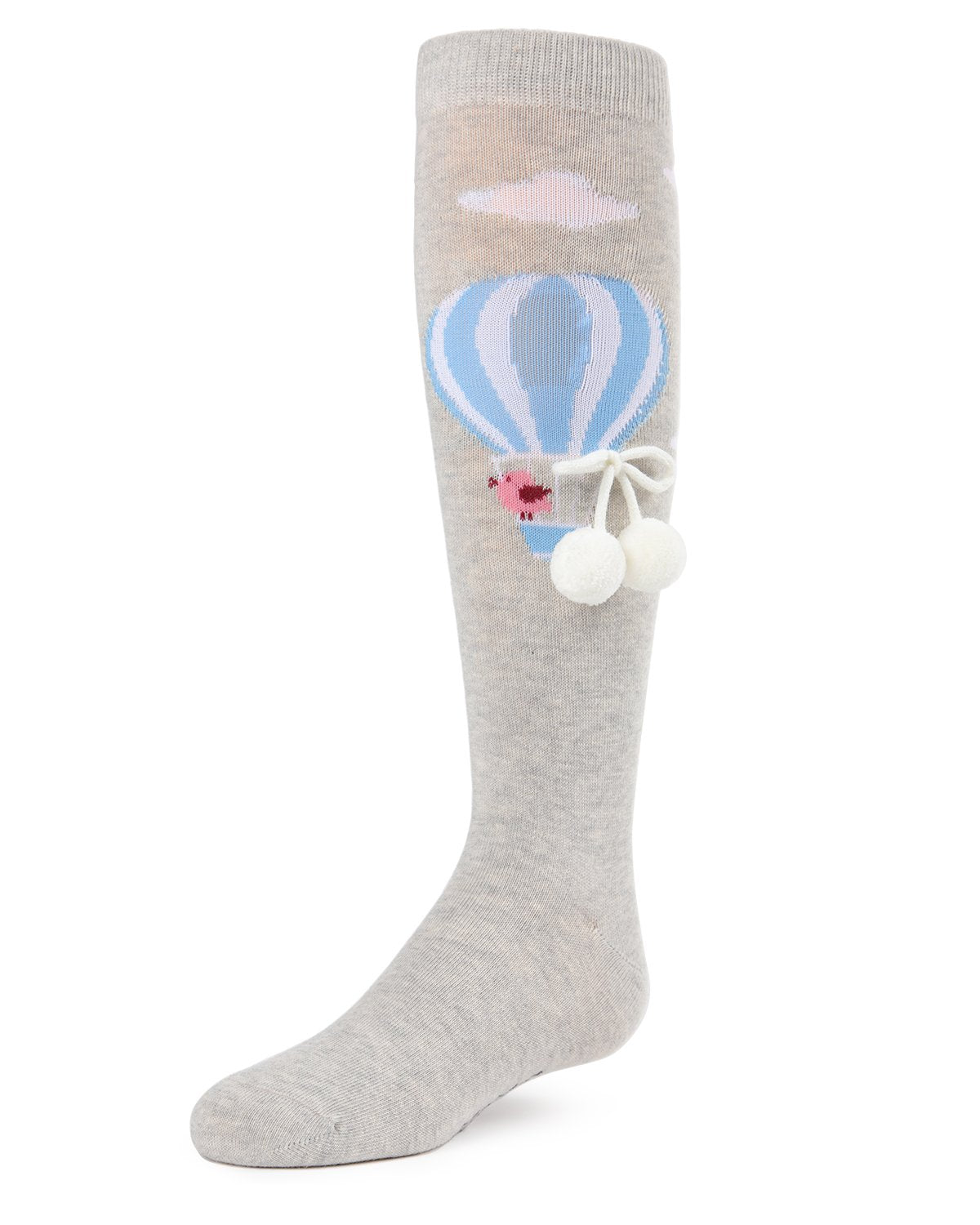 Sky's The Limit Girls Pom-Pom Knee Socks : Color: Blue