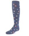 Polka Point Girls Cotton Blend Knee Socks : Color: Denim