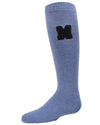 Girls' Varsity Knee-High Socks : Color: Denim