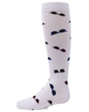 Girls' Glitzy Sunglasses Knee-High Socks : Color: White