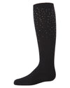 Girls' Ribbed Gemstone Knee High Socks : Color: Black