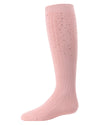 Girls' Ribbed Gemstone Knee High Socks : Color: Blush Pink