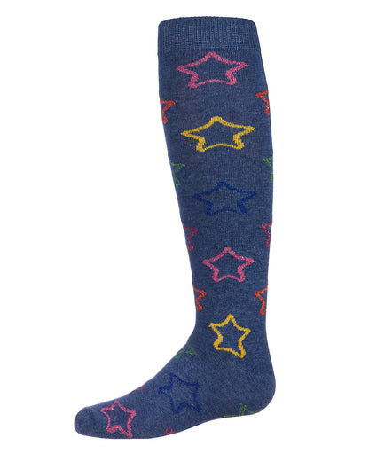 Girls' Star Shine Knee-High Socks : Color: Denim