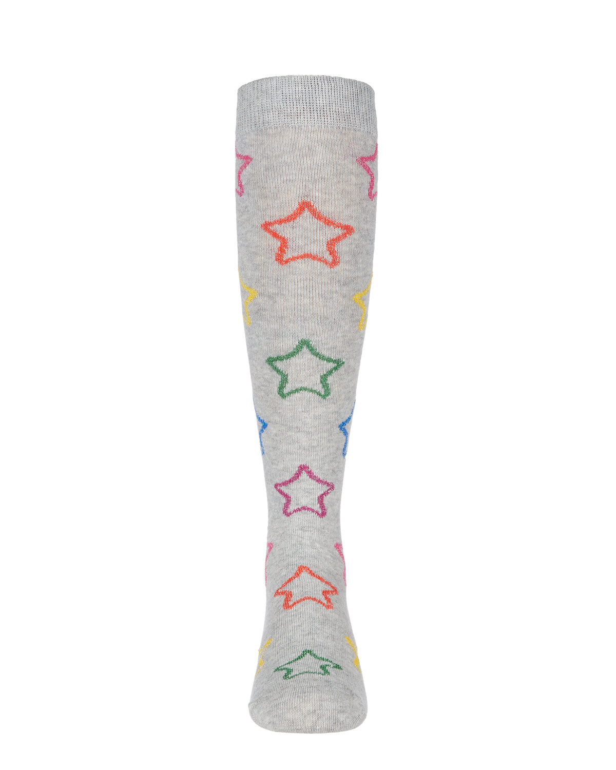 Girls' Star Shine Knee-High Socks : Color: Light Gray