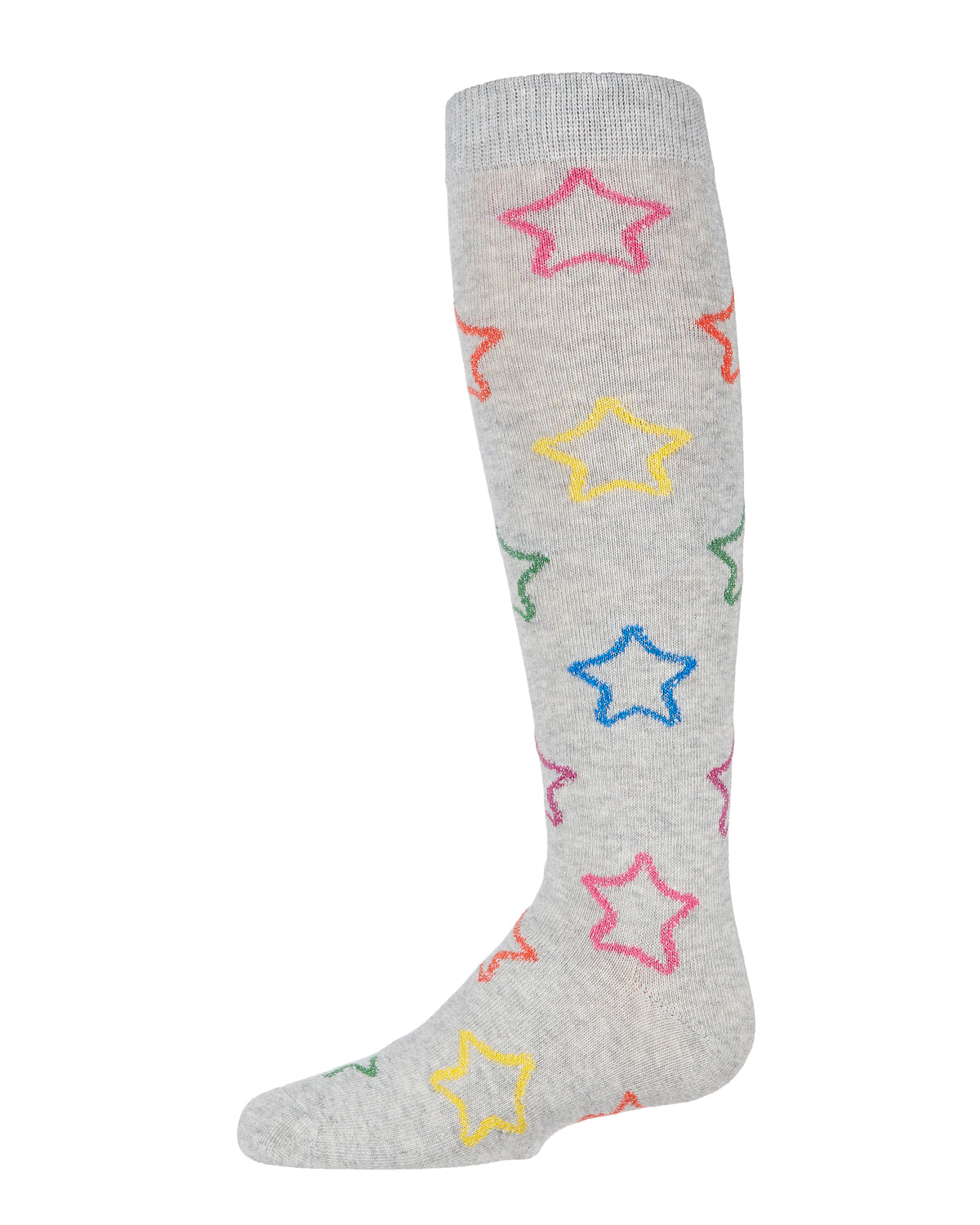Girls' Star Shine Knee-High Socks : Color: Light Gray