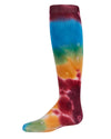 Retro Tie-Dye Girls Cotton Blend Knee High Socks : Color: Multi