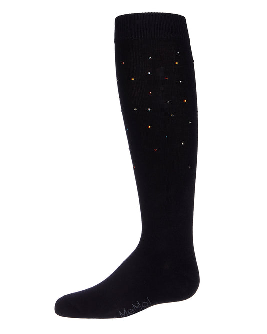 Girls' Multi Stone Knee-High Socks : Color: Black