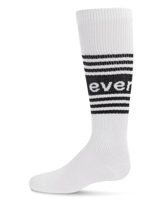 Whatever Girls Knee High Cotton Blend Socks : Color: White