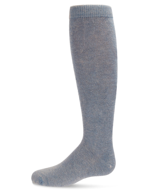 Girls' Acid Wash Cotton Blend Knee High Socks : Color: Blue