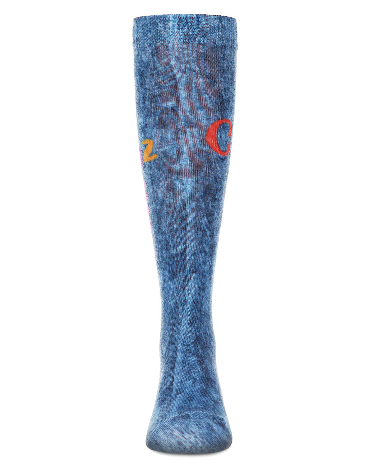 Cuz! Acid Washed Knee High Sock : Color: Blue