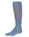 Cuz! Acid Washed Knee High Sock : Color: Blue